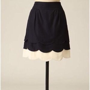Anthropologie Scalloped Clouds skirt, Floreat sz4